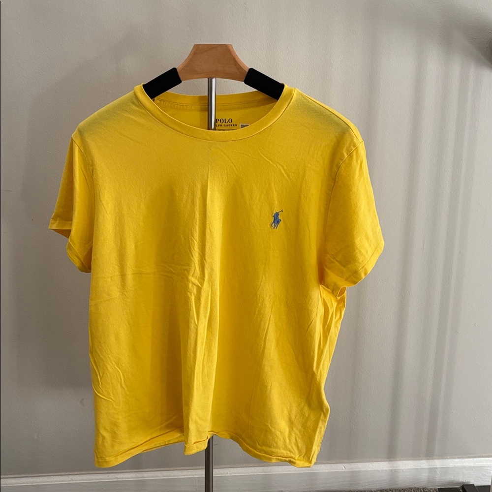 Polo by Ralph Lauren Bright Yellow Tee with Blue Emblem